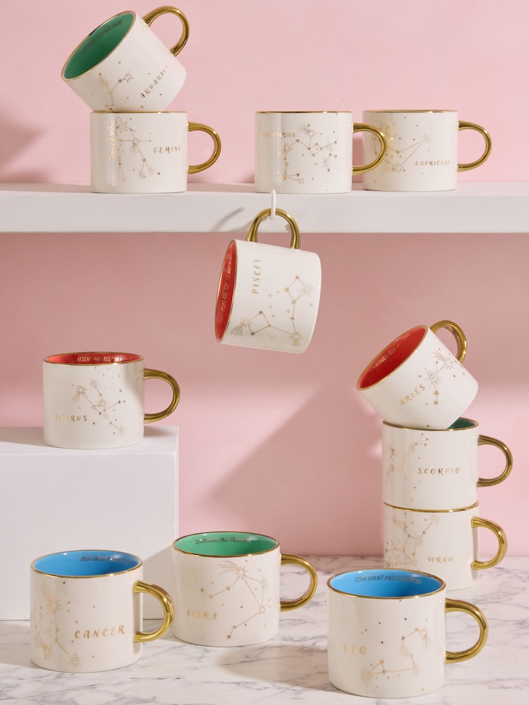 Gold Zodiac Star Sign Horoscope Mug - Image 2 of 3 Gold Zodiac Star Sign Horoscope Mug - Image 2 of 3