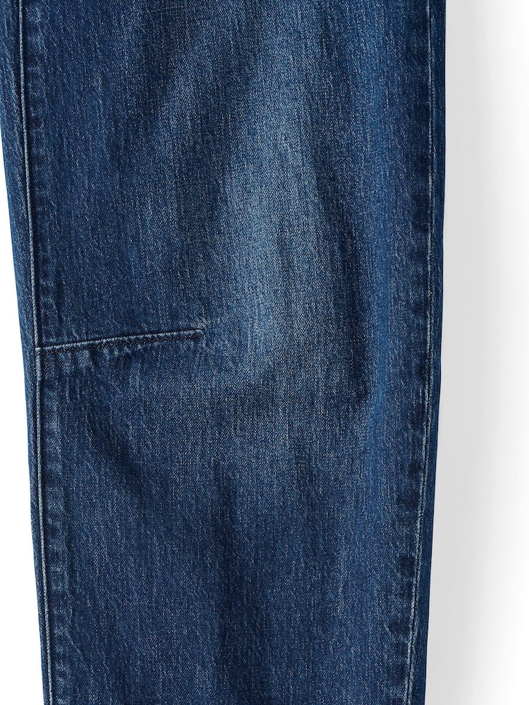 Lands' End Blue High Waisted Barrel Leg Jeans - Image 5 of 5 Lands' End Blue High Waisted Barrel Leg Jeans - Image 5 of 5