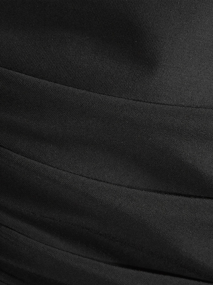 Lands' End Black Elbow Sleeve Silky Soft Side Ruched Top - Image 5 of 5 Lands' End Black Elbow Sleeve Silky Soft Side Ruched Top - Image 5 of 5