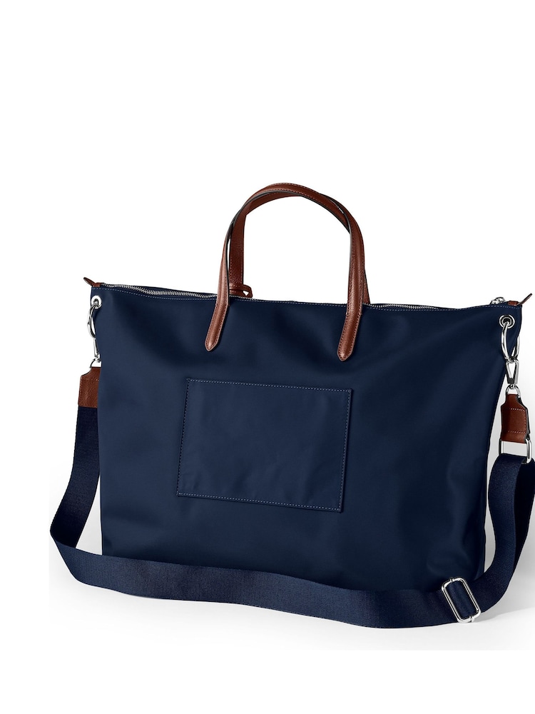 Lands' End Blue Large Nylon Tote bag - Image 2 of 5 Lands' End Blue Large Nylon Tote bag - Image 2 of 5