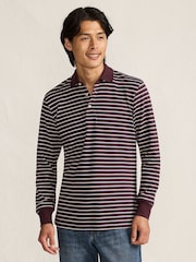 Lands' End Blue Long Sleeve Supima Cotton Polo Shirt - Image 1 of 4