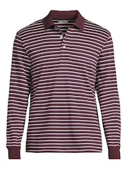 Lands' End Blue Long Sleeve Supima Cotton Polo Shirt - Image 4 of 4