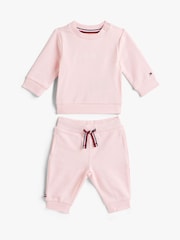 Tommy Hilfiger Pink Logo Sweatshirt And Joggers Set - Image 1 of 2