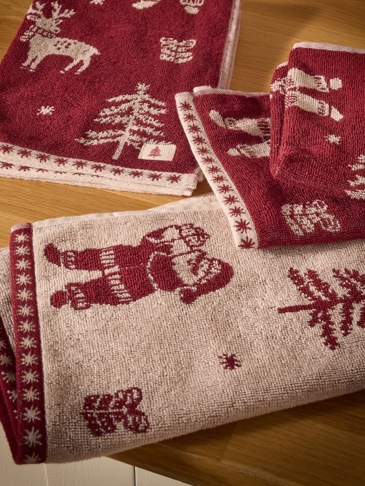 Set of 3 Red Christmas Santa Terry Tea Towels - Image 2 of 4 Set of 3 Red Christmas Santa Terry Tea Towels - Image 2 of 4