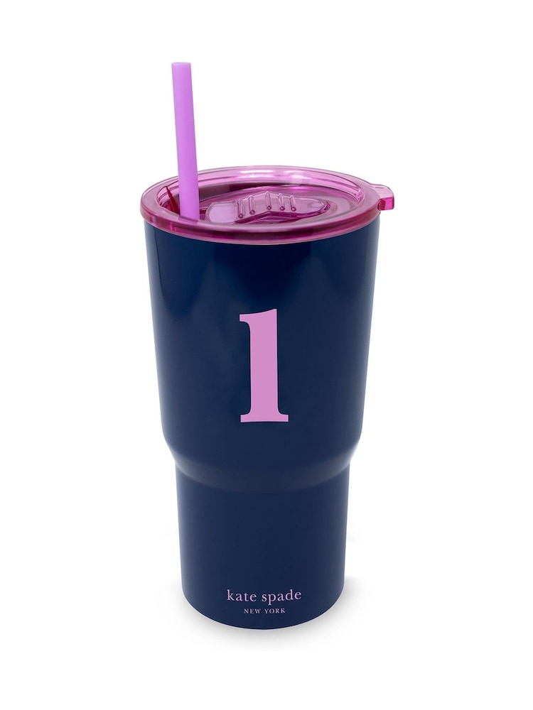 Kate Spade Blue Just Mine Initial Stainless Steel 20 oz. Tumbler - Image 2 of 2