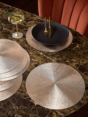 Gold Round Wipe Clean Set of 8 Placemats - Image 1 of 3