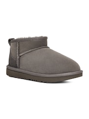 siva - UGG Kids Classic Ultra Mini Black Shoes - Slika 3 iz 6