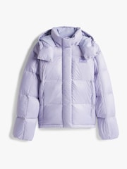 Tommy Jeans Purple Shiny Quilted Down Alaska Puffer Jacket - Image 5 of 5