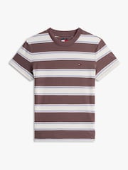 Tommy Jeans Brown Flag Embroidery Jersey T-Shirt - Image 5 of 5