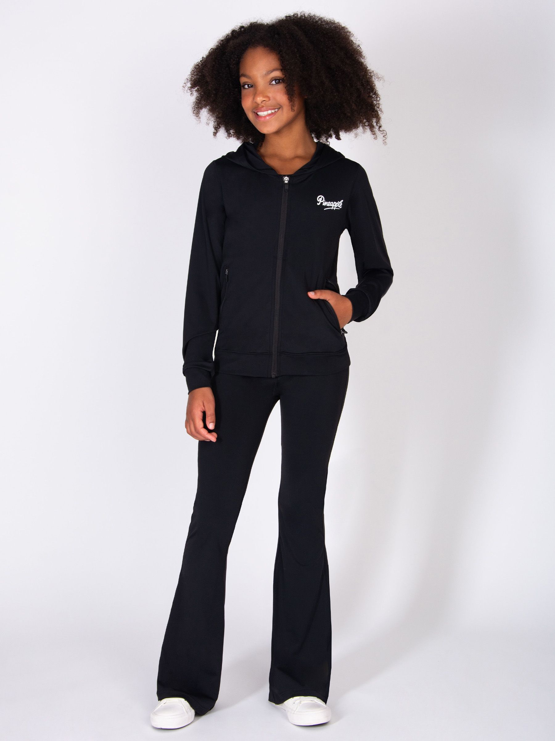 Buy Pineapple Black Active Fold Down Flare Trousers from the Next