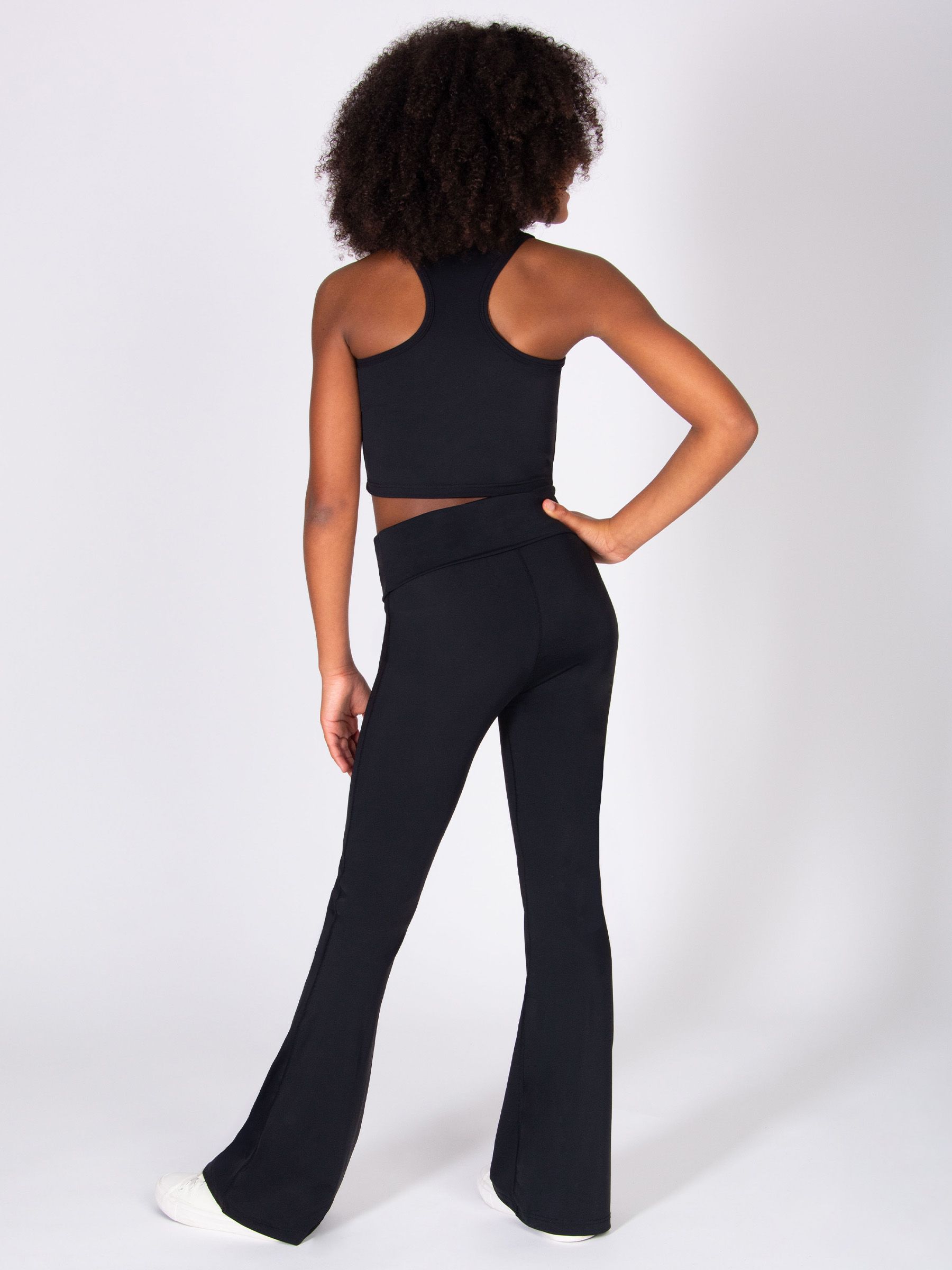 Buy Pineapple Black Active Fold Down Flare Trousers from the Next