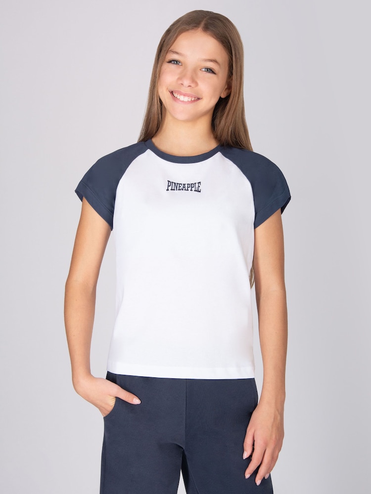 Pineapple White Raglan T-Shirt - Image 1 of 4