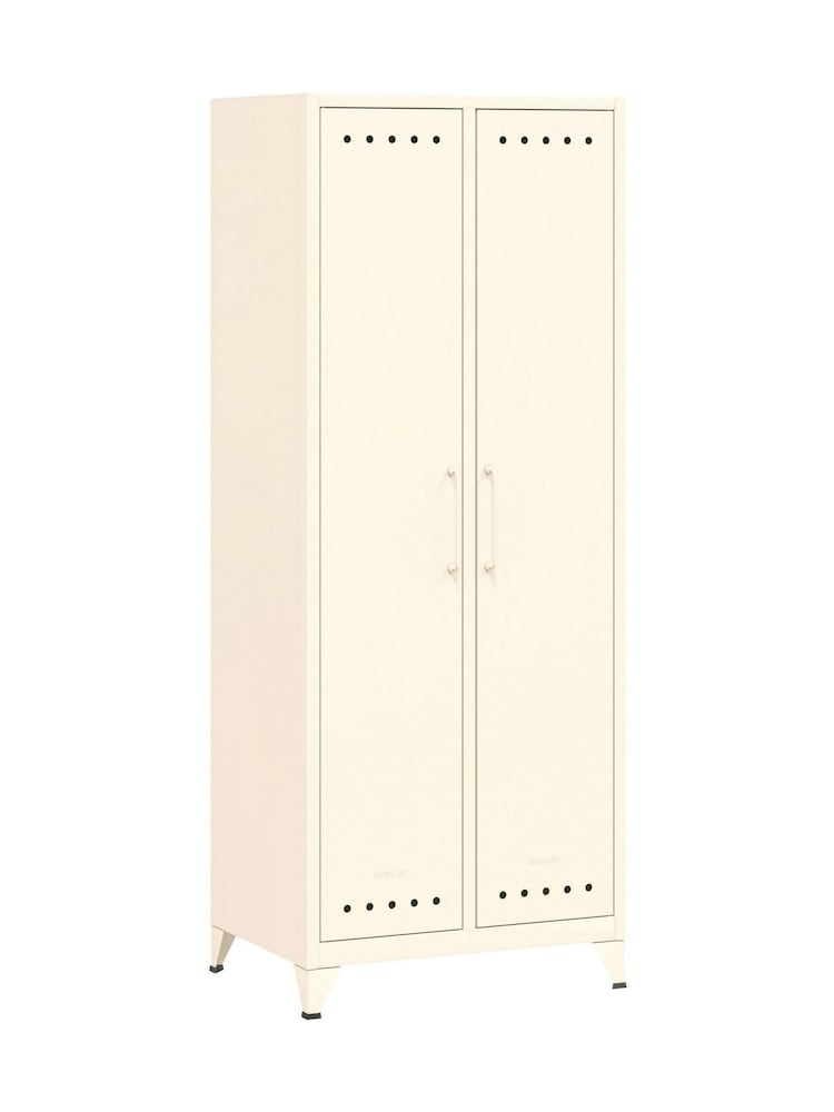 Bisley Chalk Fern Locker Wardrobe Double Shelf - Image 3 of 3 Bisley Chalk Fern Locker Wardrobe Double Shelf - Image 3 of 3