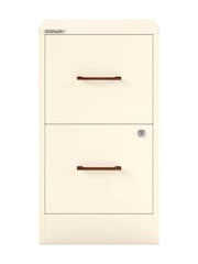Bisley Chalk Home Filer Filing Cabinet with Walnut 2 Door Handles - Image 2 of 3