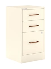 Bisley Chalk Home Filer Filing Cabinet with Walnut 3 Door Handles - Image 3 of 3