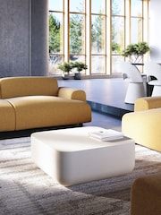 Abigail Ahern Pitted Linen Flat Top Coffee Table - Image 1 of 4