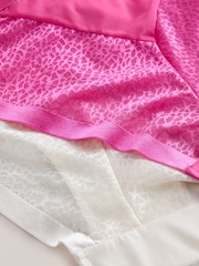 Ροζ/Κρεμ - Σλιπάκια με λεπτή επένδυση από ύφασμα Animal Mesh 2 Πακέτο - Εικόνα 8 του 9