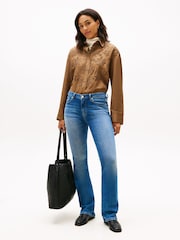 Tommy Hilfiger Blue Heritage Whiskered Mid Rise Bootcut Jeans - Image 3 of 5