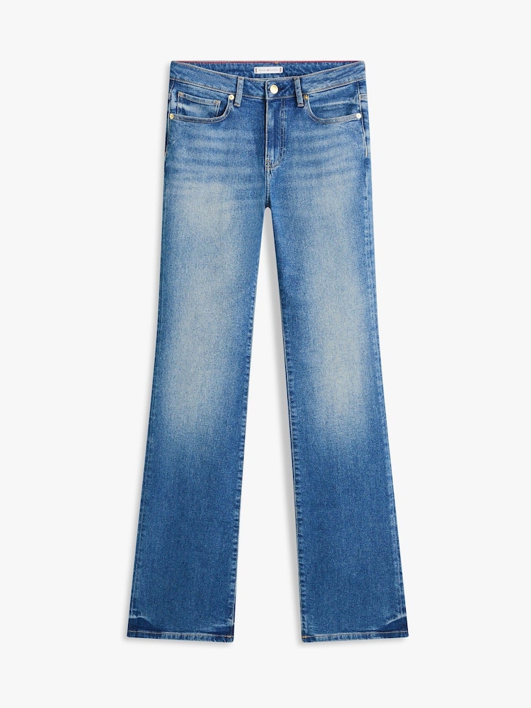 Tommy Hilfiger Blue Heritage Whiskered Mid Rise Bootcut Jeans - Image 5 of 5 Tommy Hilfiger Blue Heritage Whiskered Mid Rise Bootcut Jeans - Image 5 of 5