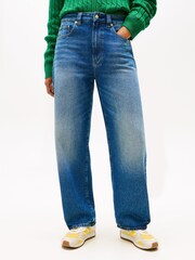 Tommy Hilfiger Blue Mid Rise Tapered Barrel Leg Jeans - Image 1 of 5