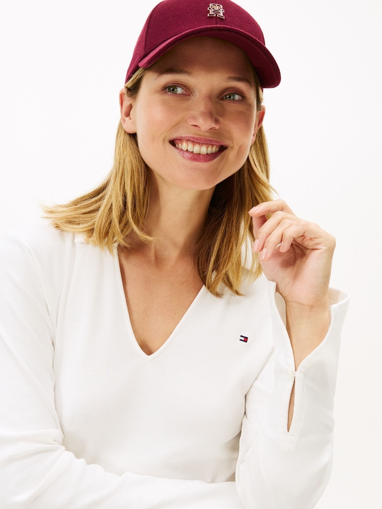 Tommy Hilfiger Natural Slim Fit Long Sleeve Polo Shirt - Image 2 of 5 Tommy Hilfiger Natural Slim Fit Long Sleeve Polo Shirt - Image 2 of 5