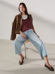 Red/White Sheer Layered Vest Top - Image 2 of 8