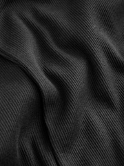 Black Ribbed Racer Tank Vest Sleeveless Top - Image 5 of 5