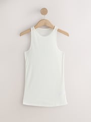 Yellow/White Sheer Layered Vest Top - Image 8 of 11