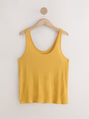 Yellow/White Sheer Layered Vest Top - Image 9 of 11
