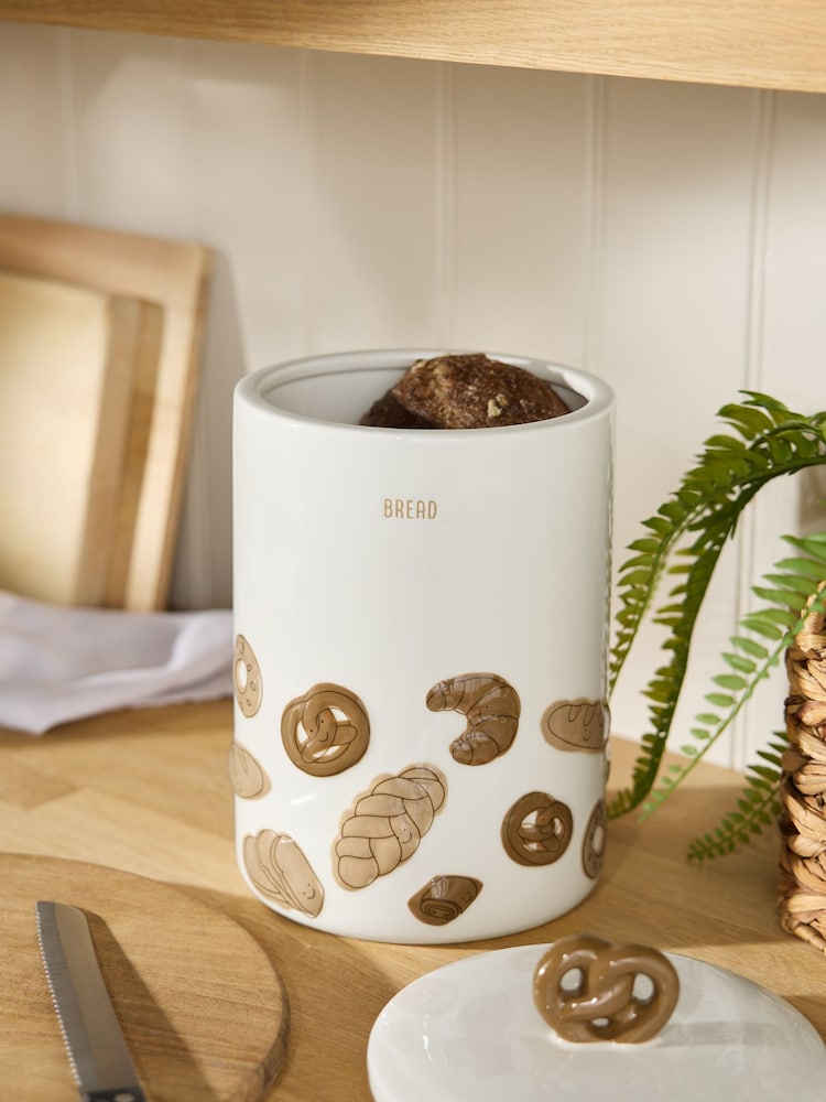 Natural Ceramic Bread Icon Bread Bin - Image 2 of 4 Natural Ceramic Bread Icon Bread Bin - Image 2 of 4