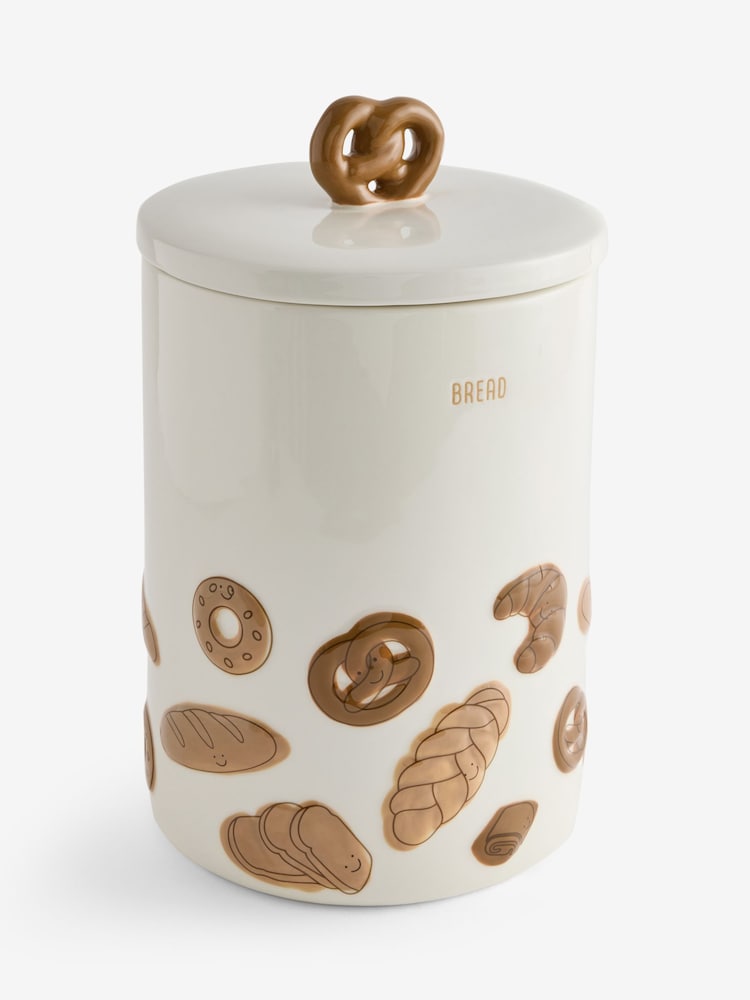 Natural Ceramic Bread Icon Bread Bin - Image 4 of 4 Natural Ceramic Bread Icon Bread Bin - Image 4 of 4