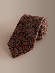 Red Signature Geometric Wool Tie - Image 1 of 3