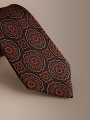Red Signature Geometric Wool Tie - Image 2 of 3