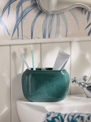 Green Reactive Glaze Toothbrush Tidy - Image 1 of 2