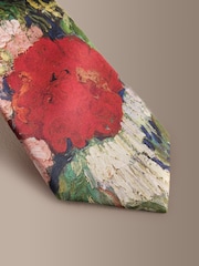 Green Silk Van Gogh Design Tie - Image 2 of 3