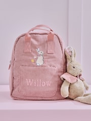 My 1st Years Personalised Flopsy™ Bunny Pink Cord Mini Backpack - Image 1 of 4