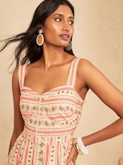 Love & Roses Light Pink Floral Broderie Midi Sundress - Image 5 of 5