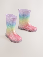 Multi Rainbow Glitter Wellies - Image 1 of 5