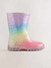 Multi Rainbow Glitter Wellies - Image 3 of 5