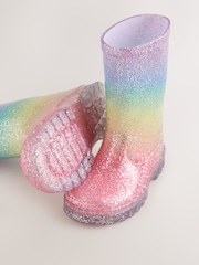 Multi Rainbow Glitter Wellies - Image 4 of 5