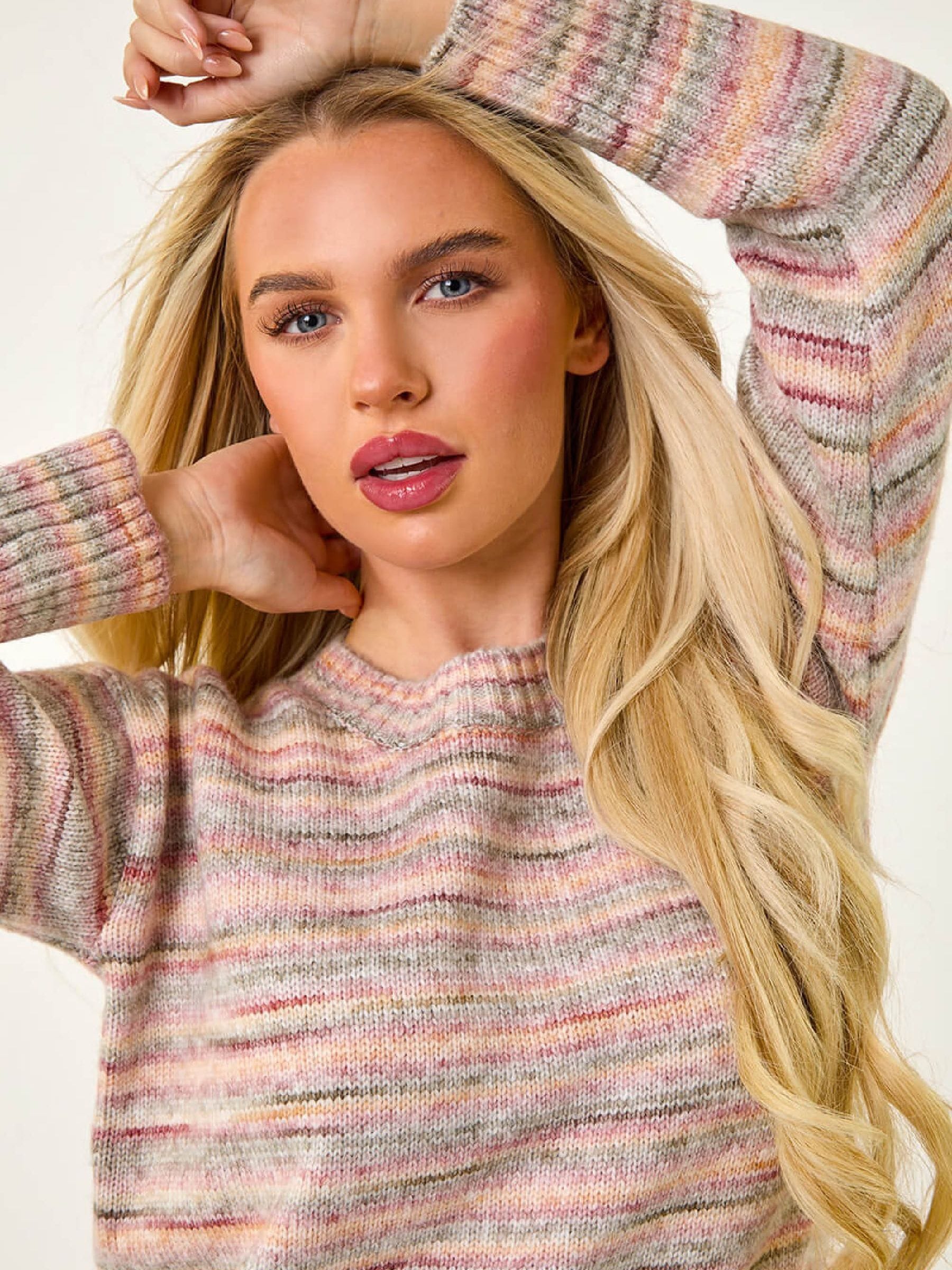 Buy Roman Light Pink Petite Space Dye Knit Jumper from Next USA