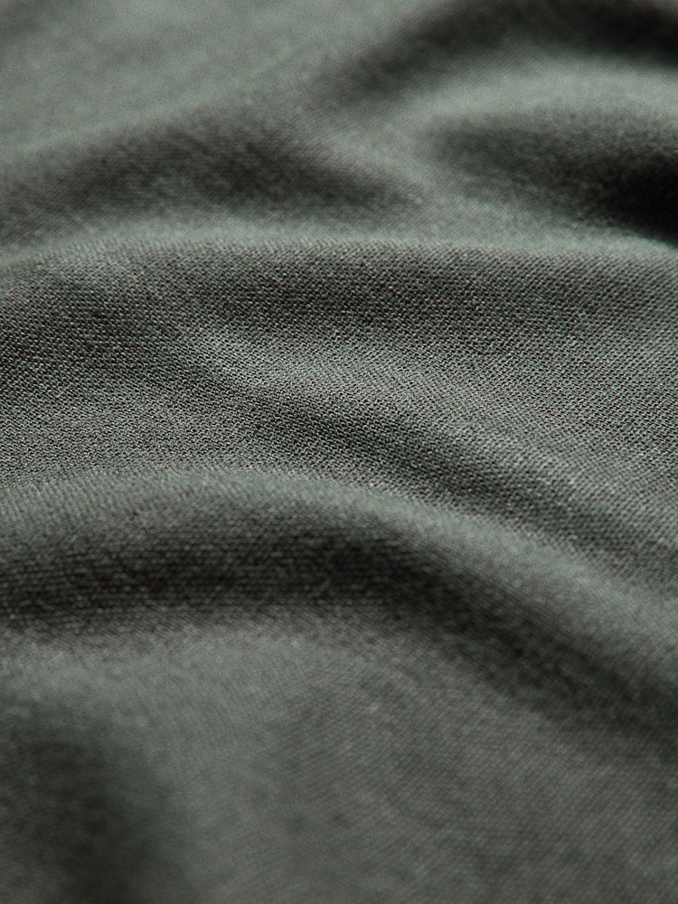 The Set 2 Pack Drop Waist Sleeveless V-Neck Midi Dresses With Linen Khaki Green/Chocolate Brown - Image 8 of 8