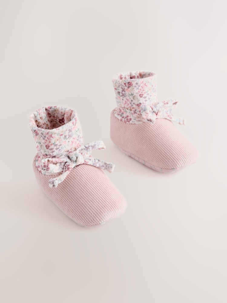 Rosa floral - Botas con parte superior estilo calcetín para bebé (0-18 meses) - Imagen 1 de 5