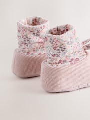 Rosa floral - Botas con parte superior estilo calcetín para bebé (0-18 meses) - Imagen 4 de 5