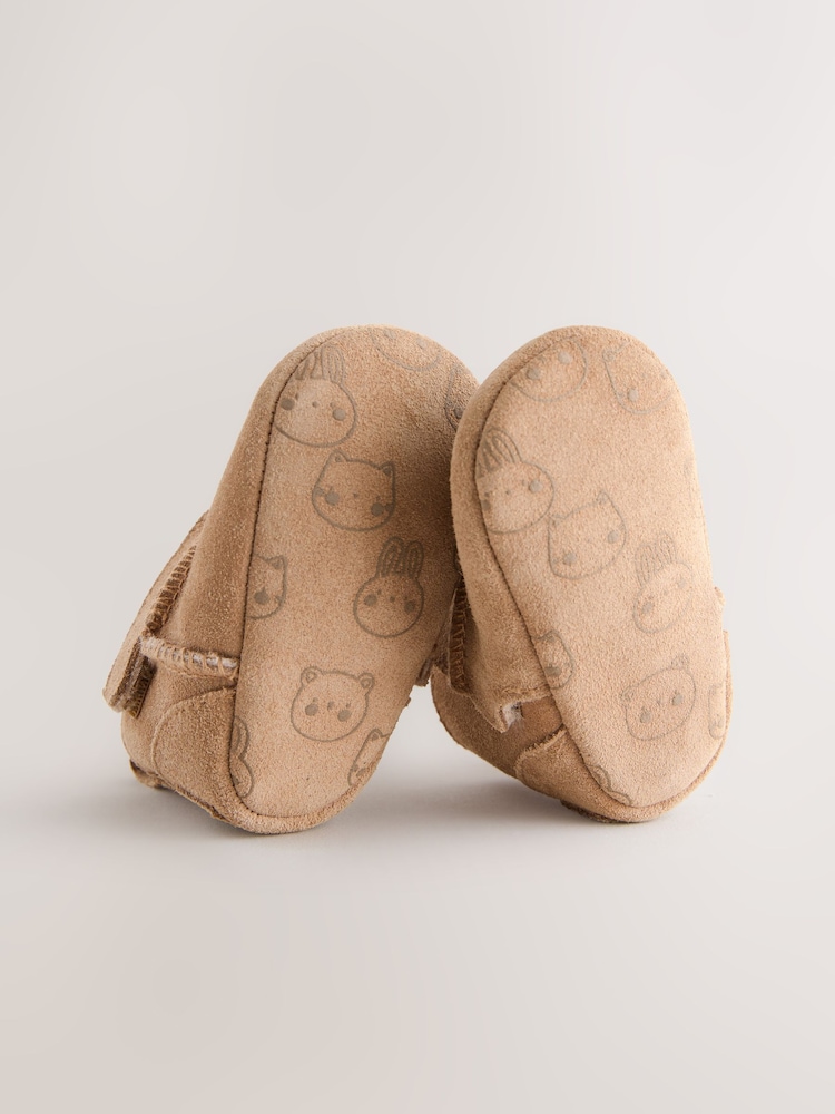 Tan Brown Suede Baby Pull-On Boots (0-24mths) - Image 2 of 5 Tan Brown Suede Baby Pull-On Boots (0-24mths) - Image 2 of 5