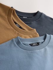 Göy/Qəhvəyi - Plain Sweat Tops 3 Pack (3mths-7yrs) - 7şəkildən 6 şəkil