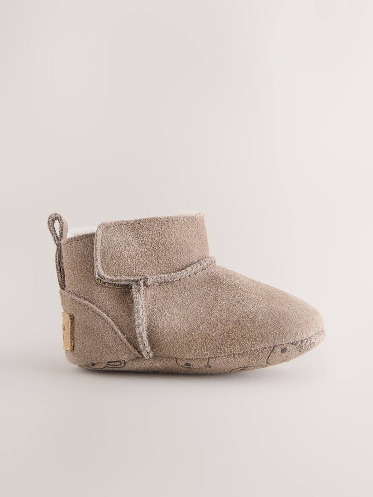 Mink Brown Suede Baby Pull-On Boots (0-24mths) - Image 2 of 5 Mink Brown Suede Baby Pull-On Boots (0-24mths) - Image 2 of 5