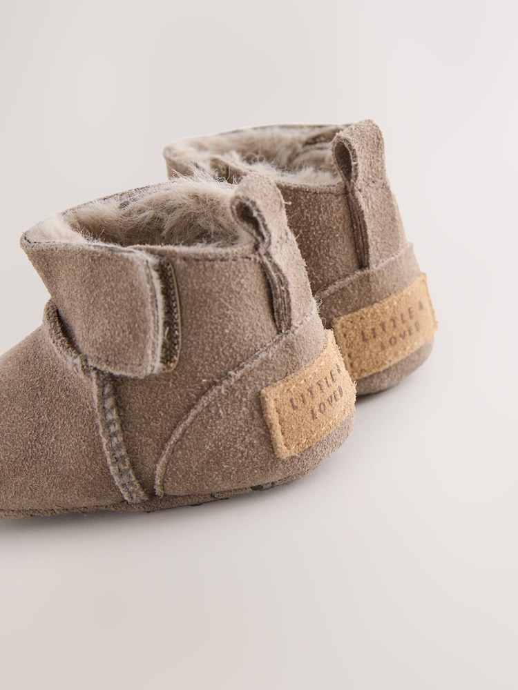 Mink Brown Suede Baby Pull-On Boots (0-24mths) - Image 5 of 5 Mink Brown Suede Baby Pull-On Boots (0-24mths) - Image 5 of 5