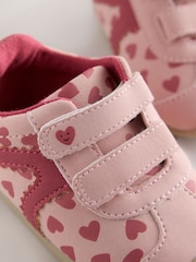 Pink/Red Hearts Baby Touch Fastening Trainers - Image 4 of 5