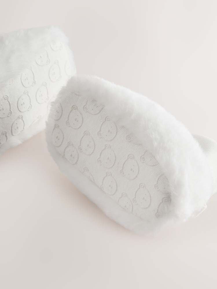 White Fur Bear Baby Sock Top Boots (0-18mths) - Image 5 of 5 White Fur Bear Baby Sock Top Boots (0-18mths) - Image 5 of 5